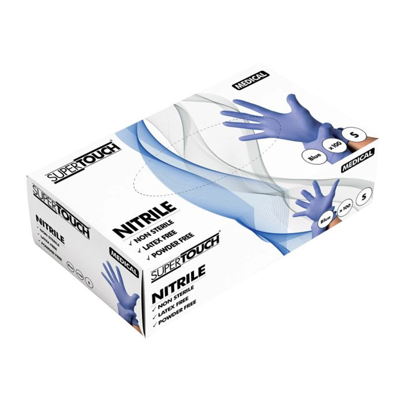 BOX OF 100 DISPOSABLE NITRILE POWDER FREE GLOVES
