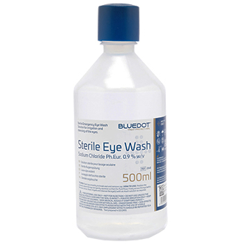 Blue Dot Eye Wash Solution In 500ml Round Bottle
