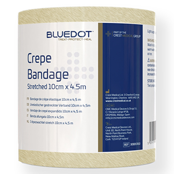 Blue Dot Crepe Bandage 10cm x 4.5m