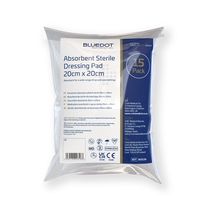 DRESSING STERILE LARGE SIZE 18CM X 18CM PACK 10