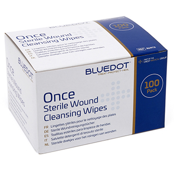 Blue Dot Sterile Saline Wipes