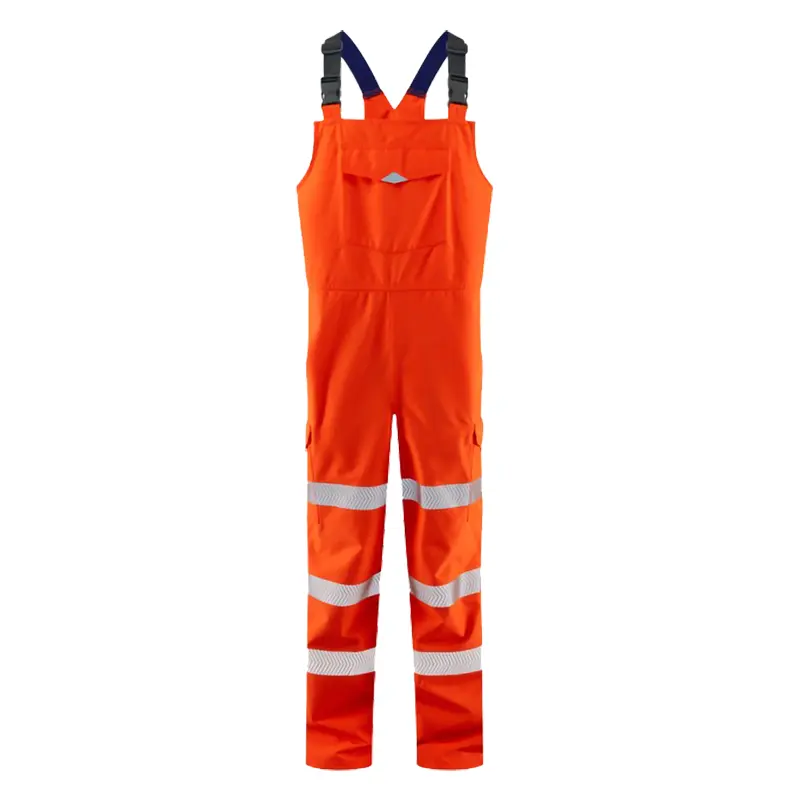Leo Hi Vis Orange  Waterproof Bib And Brace.