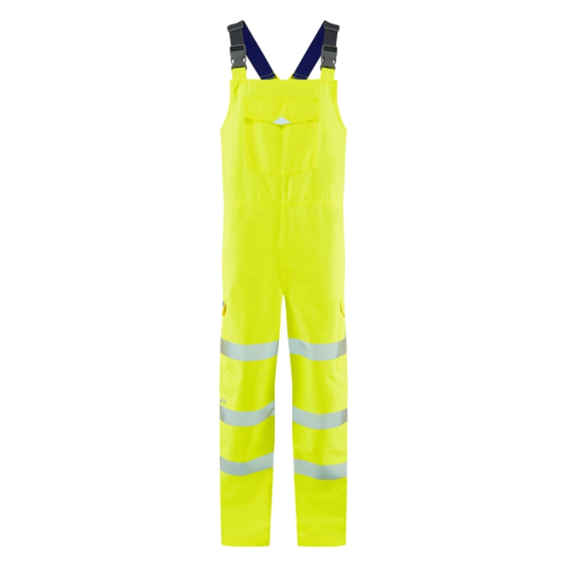 HI VIS YELLOW WATERPROOF BIB AND BRACE 