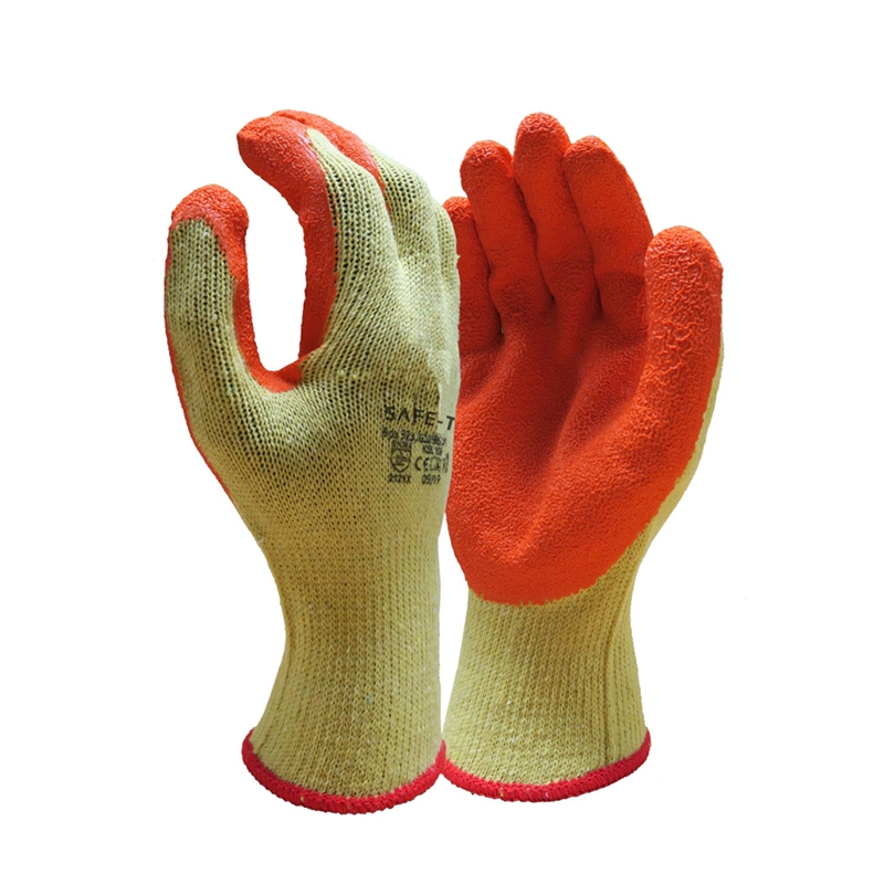 Orange Latex Grip Gloves