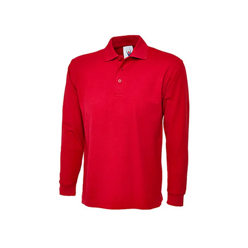 Long Sleeve Pique Polo Shirt